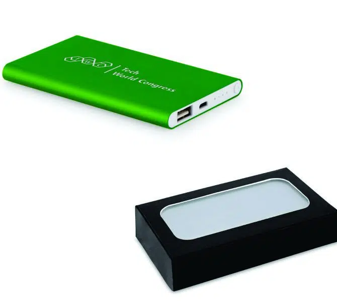 Carregador Portátil Slim em Alumínio Personalizada