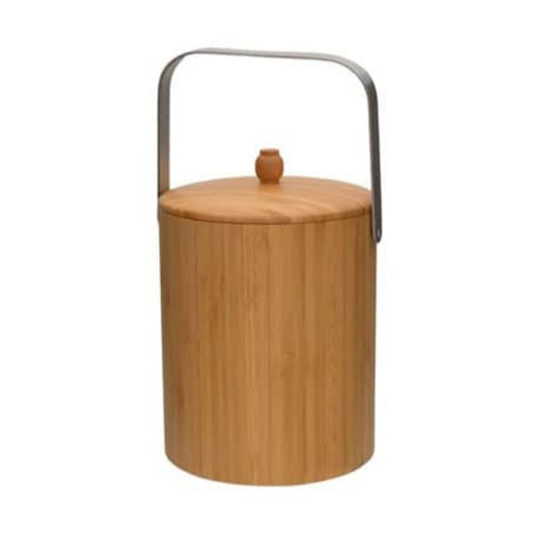 Balde para Gelo em Bambu com Alça Inox 1