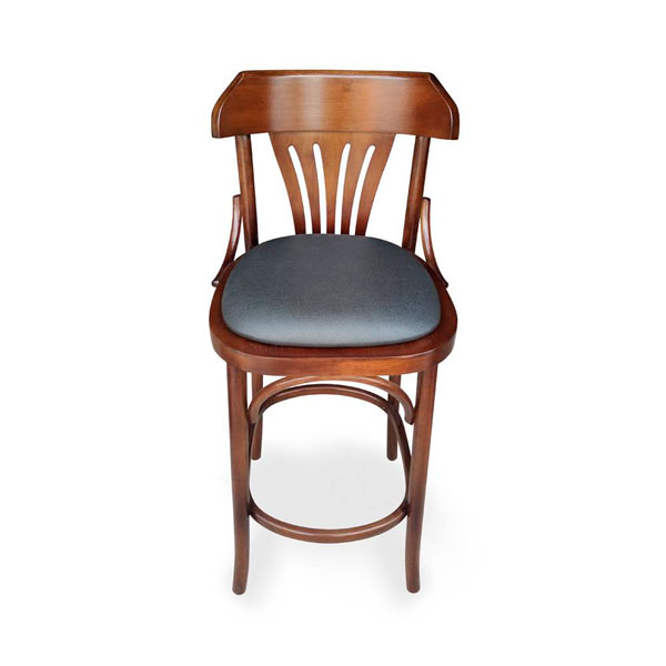 Banqueta Berlim Estofada Madeira Maciça Estilo Retrô