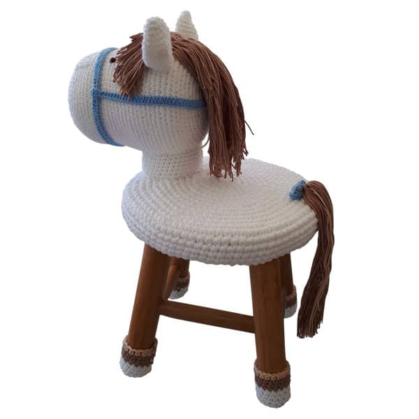 Banqueta Cavalo em Crochê Encantado