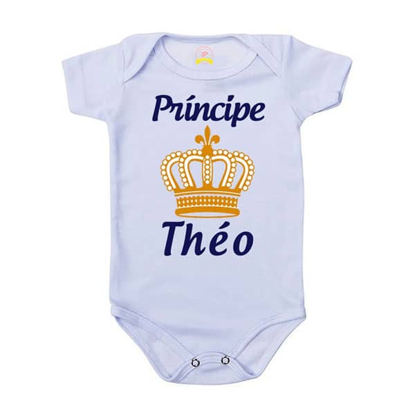 Body Personalizado Príncipe para Bebê