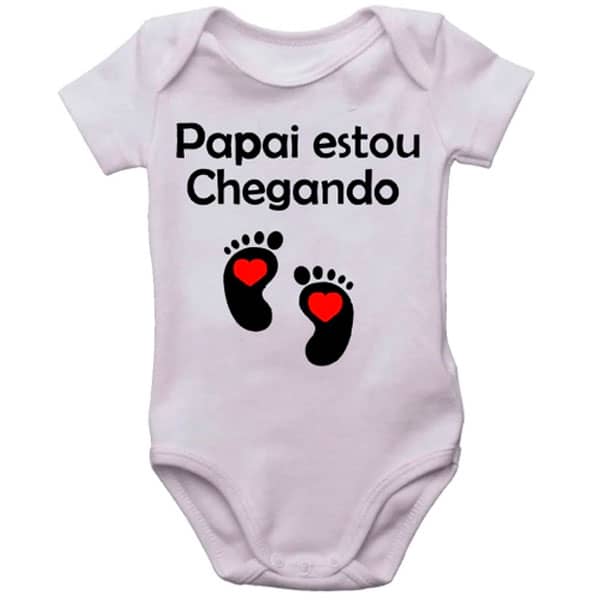 Body Bebê Papai Estou Chegando Personalizado