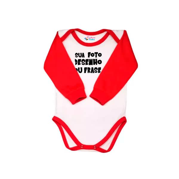 Body Bebê Personalizado com Manga Longa