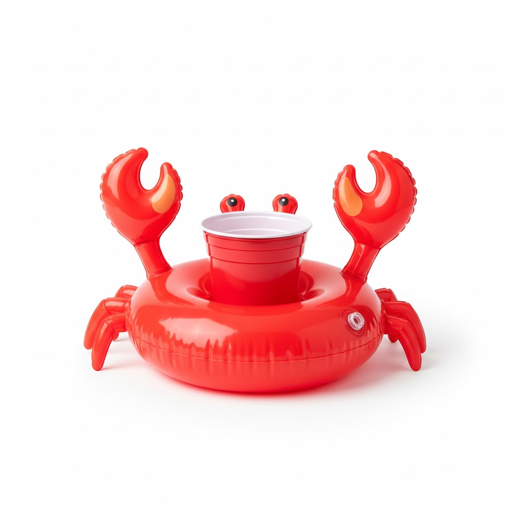 Boia para Copo Caranguejo Inflável