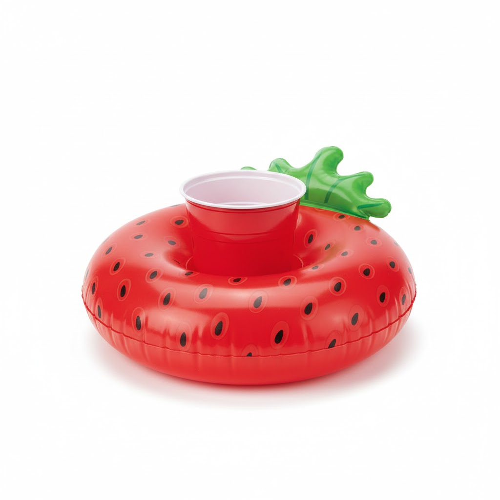 Boia para Copo Morango Inflável