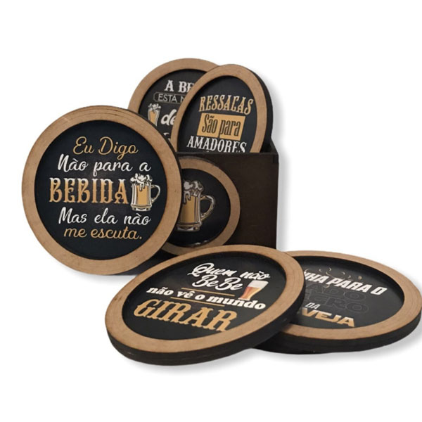 Bolacha Personalizada para Copos de Cerveja