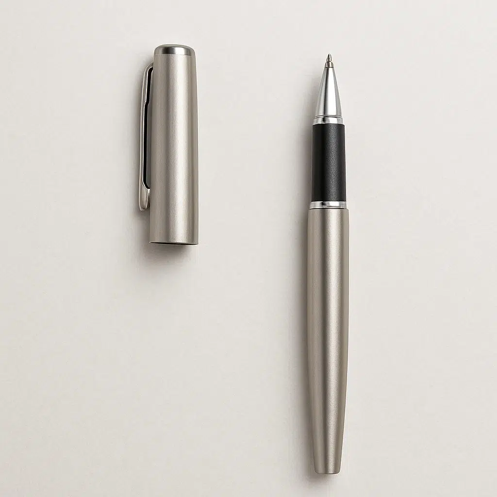 Caneta Rollerball de Metal Escovado