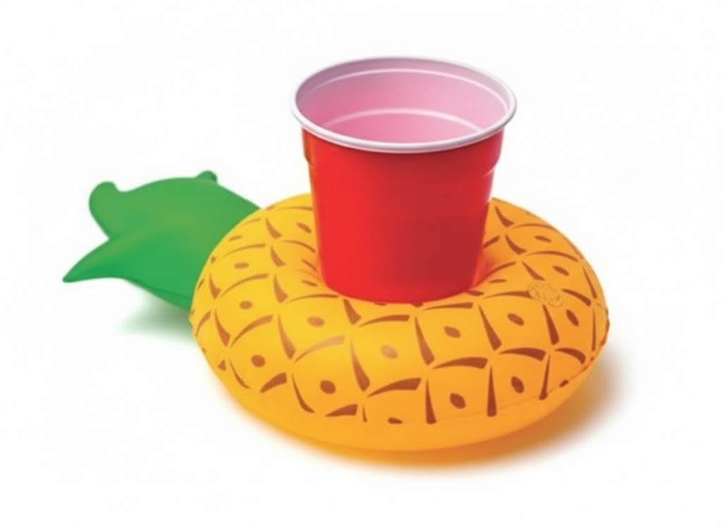 Boia para Copo Abacaxi Inflável