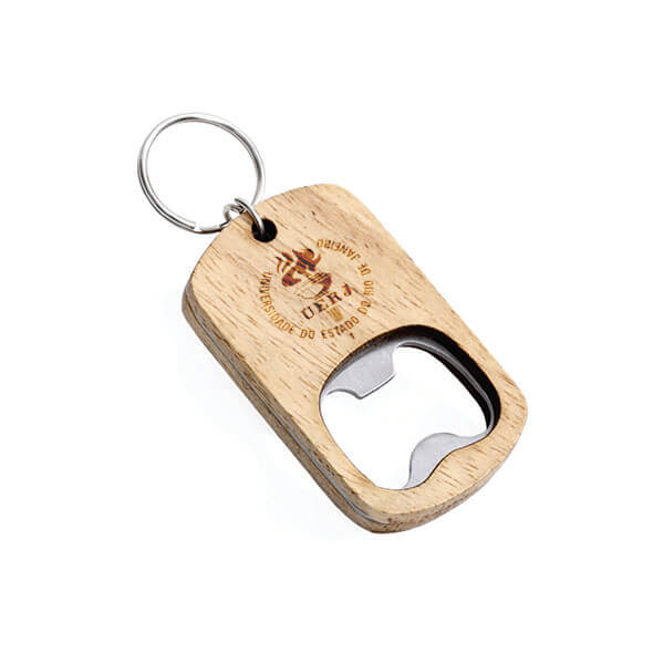 Chaveiro Abridor de Madeira Personalizado