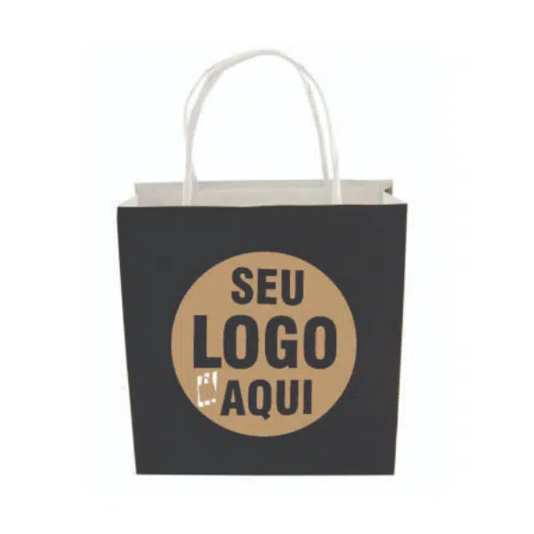 50 Unidades Sacola De Papel Personalizada 23x34x11