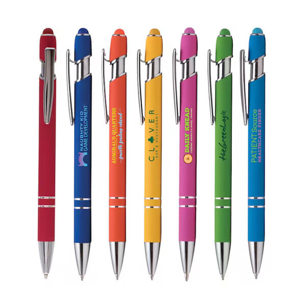 Caneta com Acabamento Emborrachado Personalizada