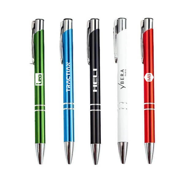 Caneta em Alumínio Colorido Personalizada