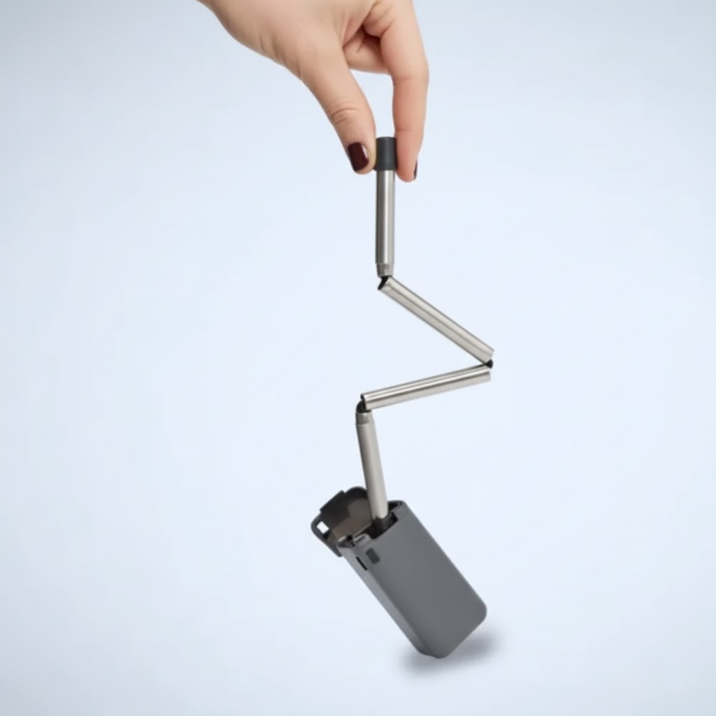 Canudo Retrátil Inox Personalizado