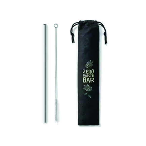 Canudo de metal grosso personalizado