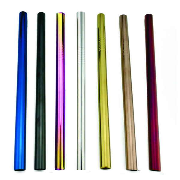 Canudo de metal grosso personalizado