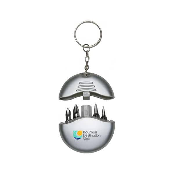 Chaveiro com kit de ferramenta personalizado 4 peças