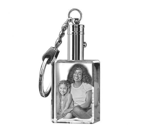 Chaveiro de Cristal Escrito a Laser Personalizado