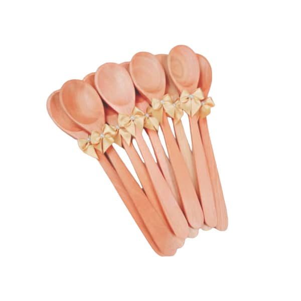 Colher de Pau Lembrancinha Dourado Chá de Panela