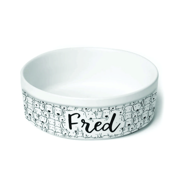 Comedouro pet cerâmica personalizado 200ml