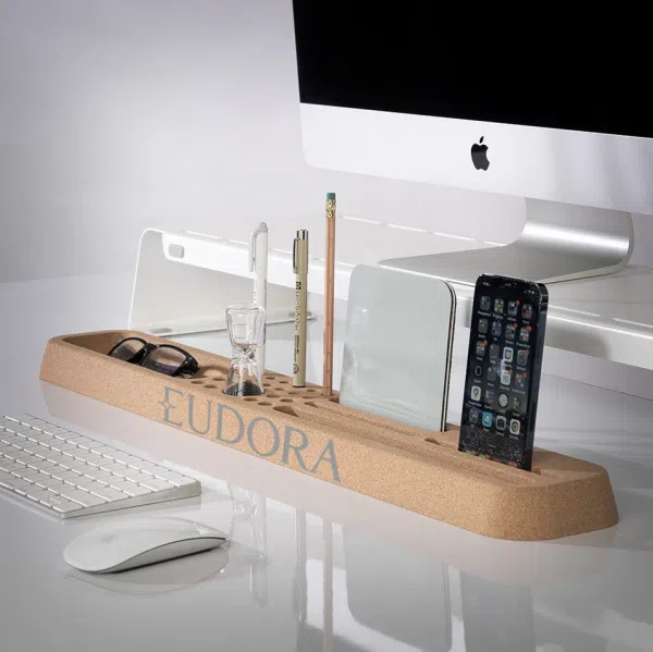 Organizador de Mesa Multifuncional em Madeira
