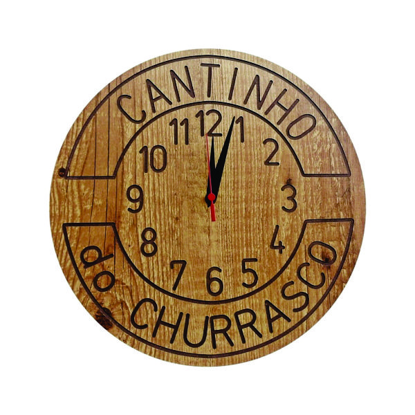 Churrasco Personalizado Relógio de Parede