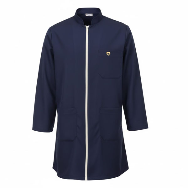 Jaleco Feminino Azul Marinho Gola Padre