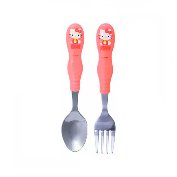 Talher Infantil Hello Kitty Garfo e Colher Personalizado De Inox