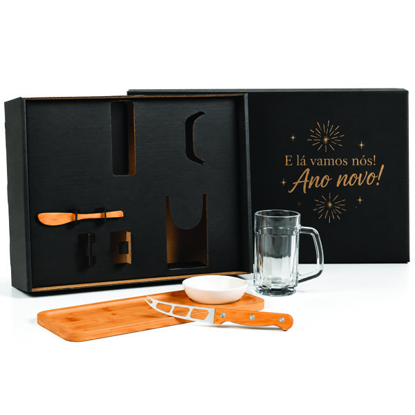 Kit Para Petisco Queijo Cerveja 5 Pçs Brinde