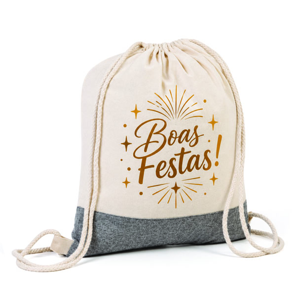 Mochila Sacola Em Algodão Reciclado Personalizado